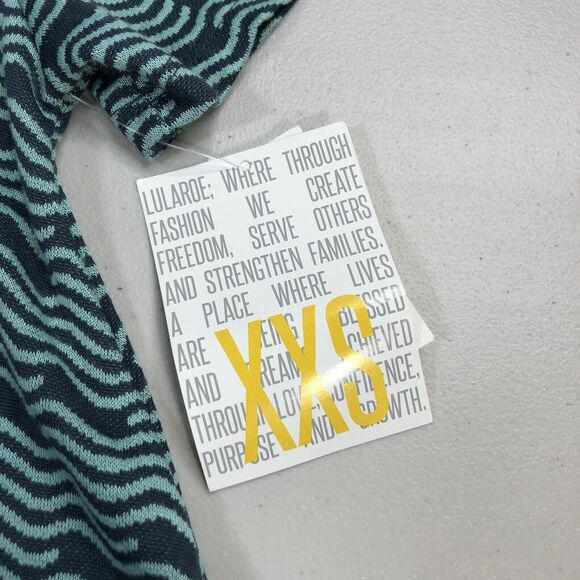 NEW LuLaRoe CARLY SWING DRESS Size XXS Abstract Green Teal NWT - Picture 9 of 9